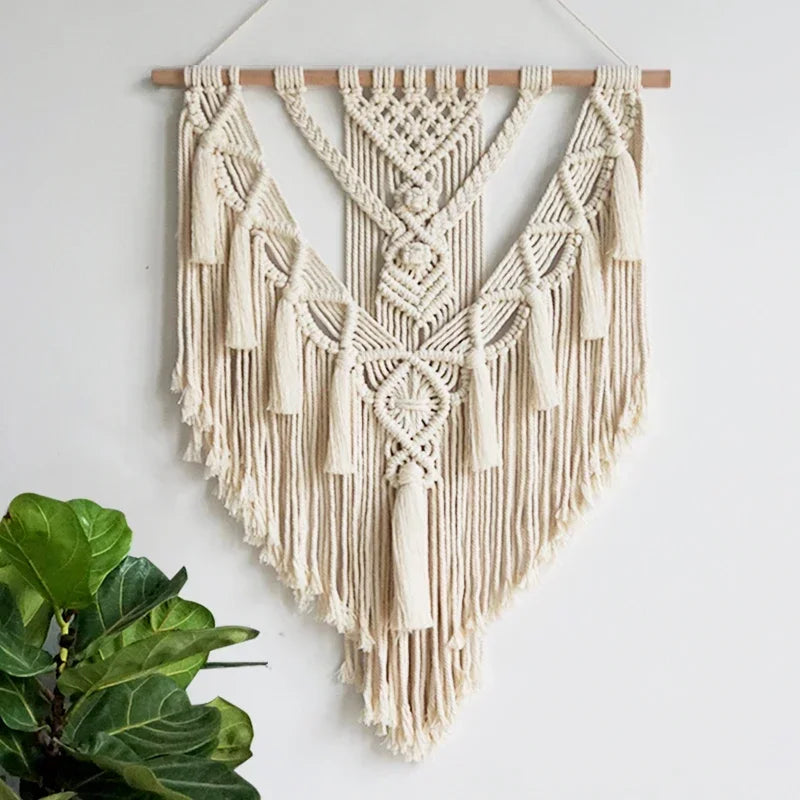 Macrame Woven Boho Wall Hanging Tapestry