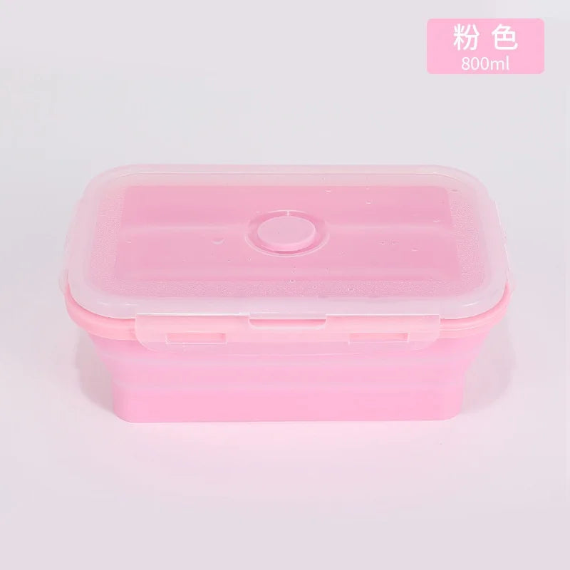 4PCS Collapsible Silicone Food Storage Containers with Lids